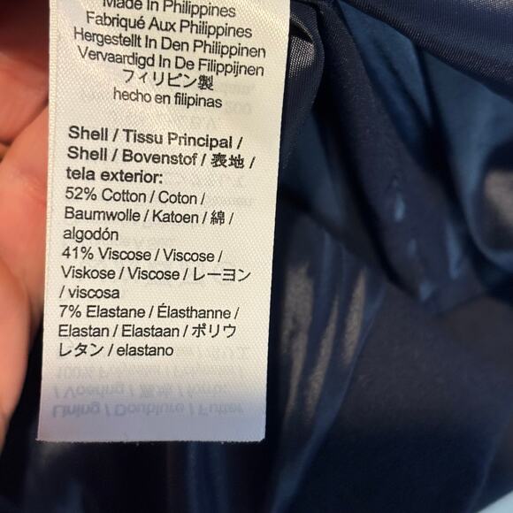 J. Crew Navy Devon Blazer in Bi-Stretch Cotton Blend - size 12 - Picture 6 of 7